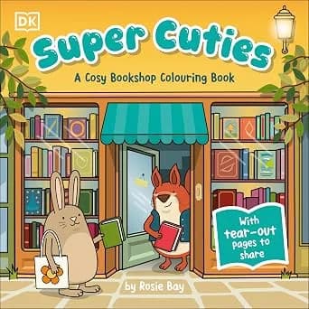 Super Cuties A Cosy Bookshop Colouring Book