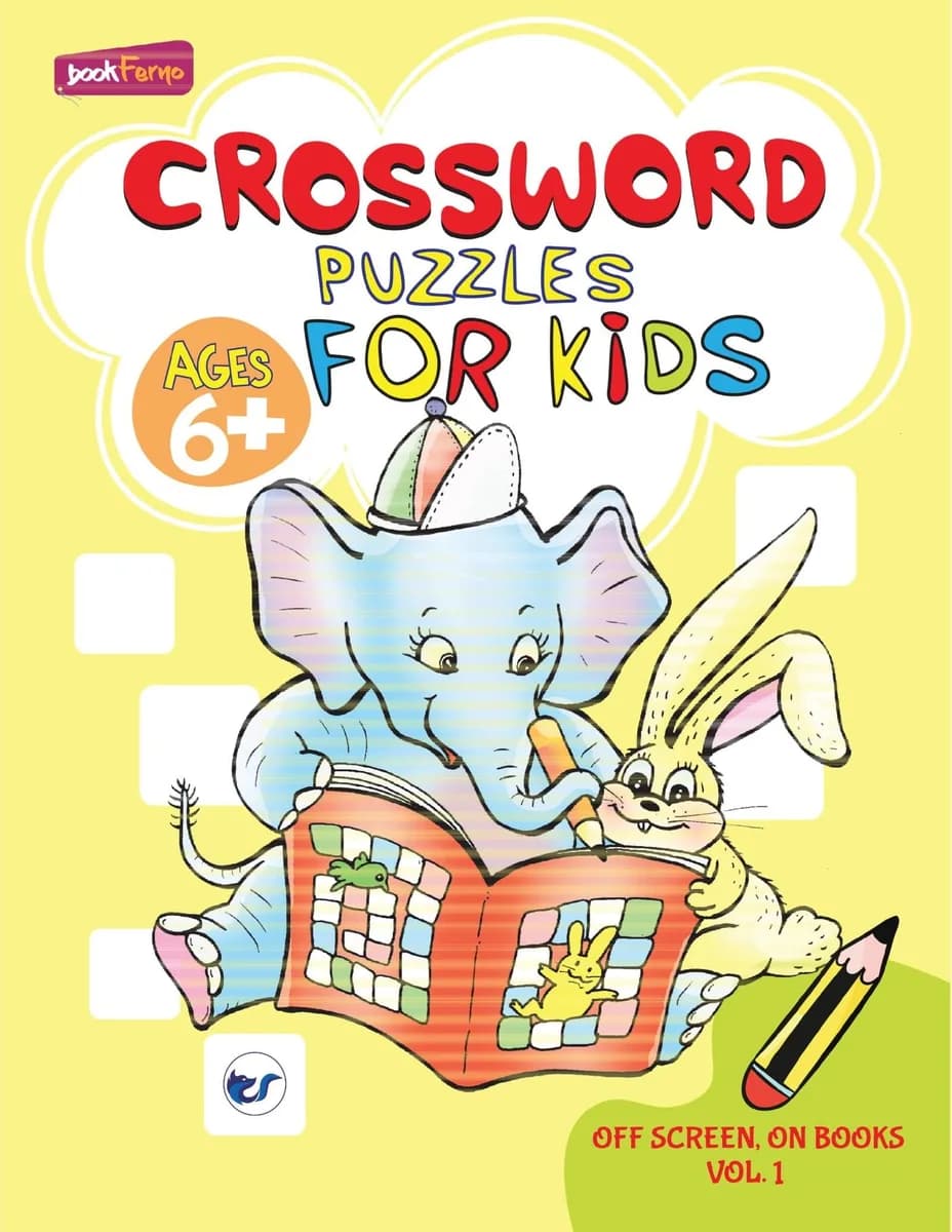 Off Screen, On Books Vol 1 - Crossword Puzzles For Kids